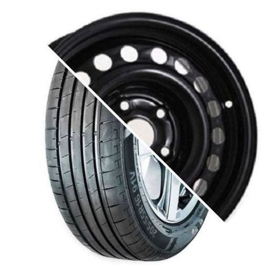 Шина с диском в сборе Massimo OTTIMA PLUS 185/65 R15 88H + Magnetto 15009 AM Black 4*100 6xR15 ET50 DIA60.1 Lada Vesta